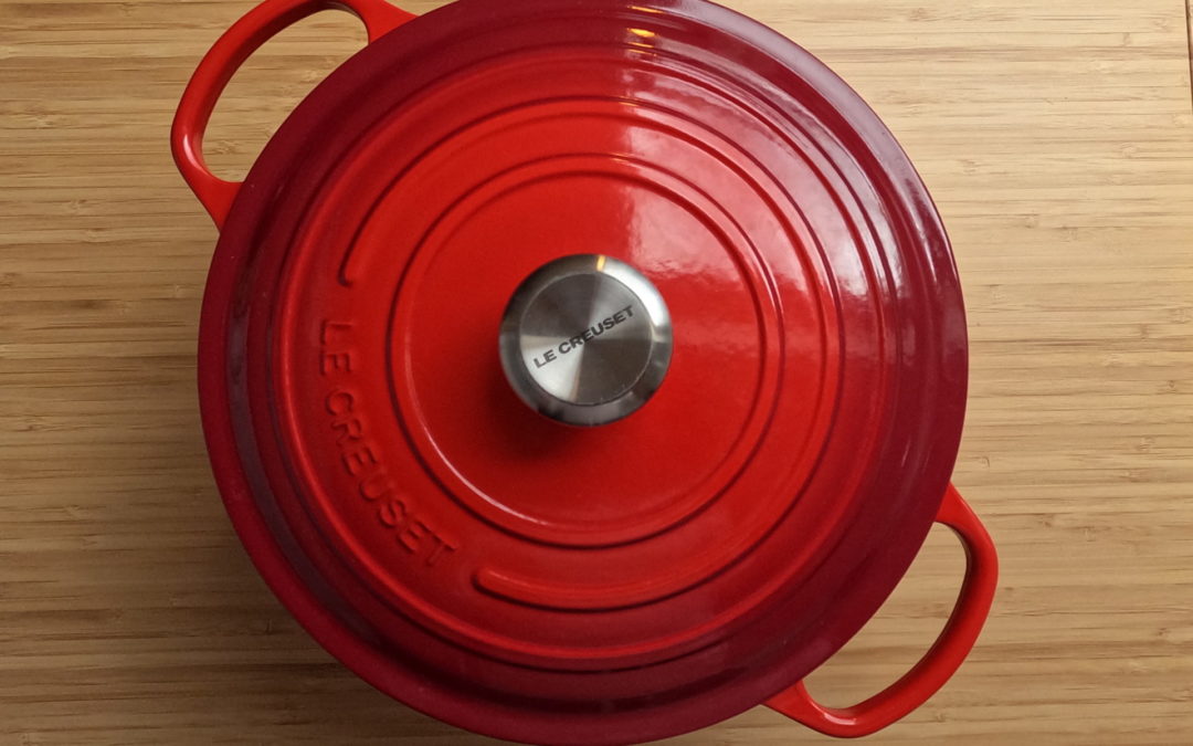 Le Creuset braadpan rond in geëmailleerd gietijzer